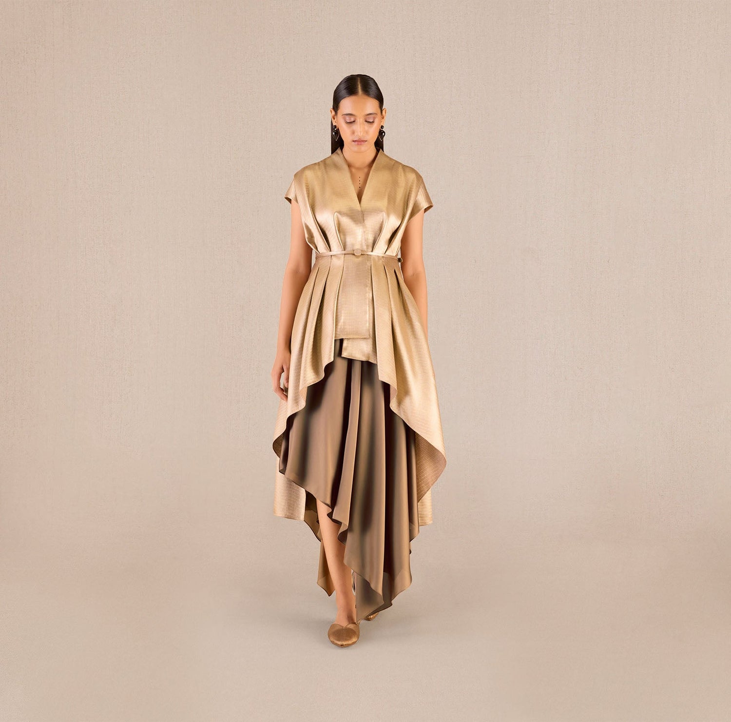 Brocade Amra Jacket Set – Metallics