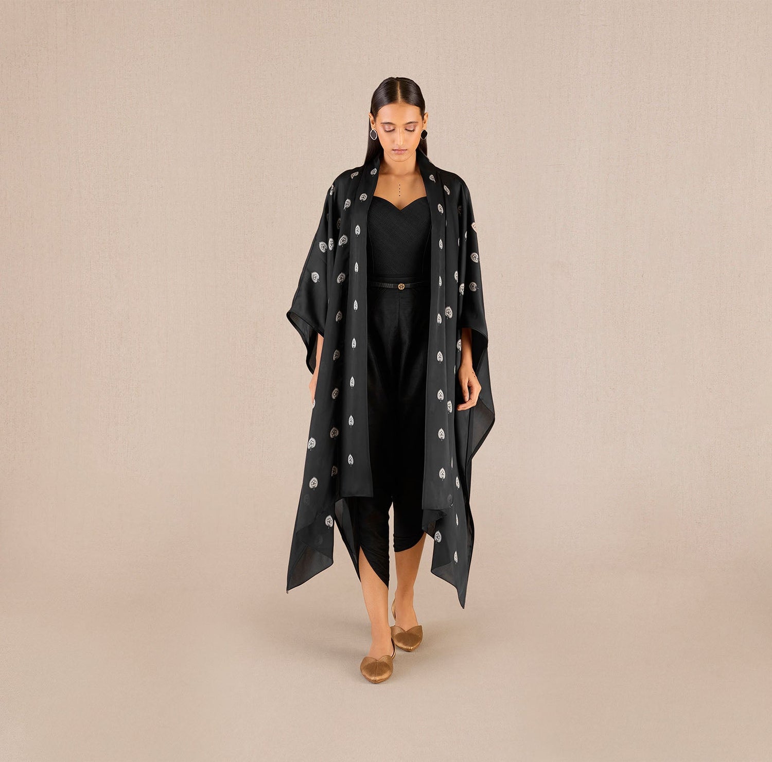 Organza Umaya Cape Set – Black