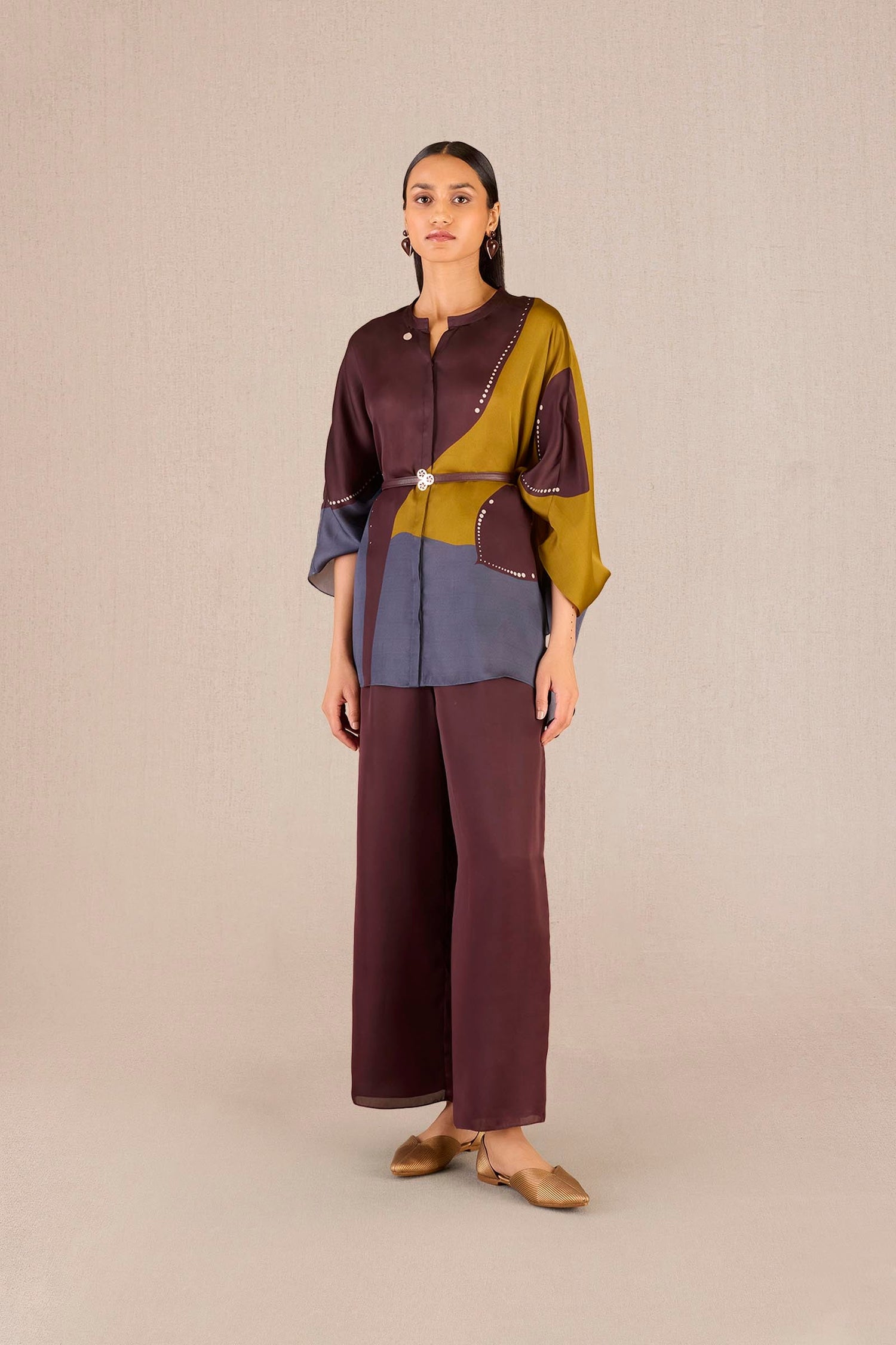 Organza Amalie Shirt Set – Red