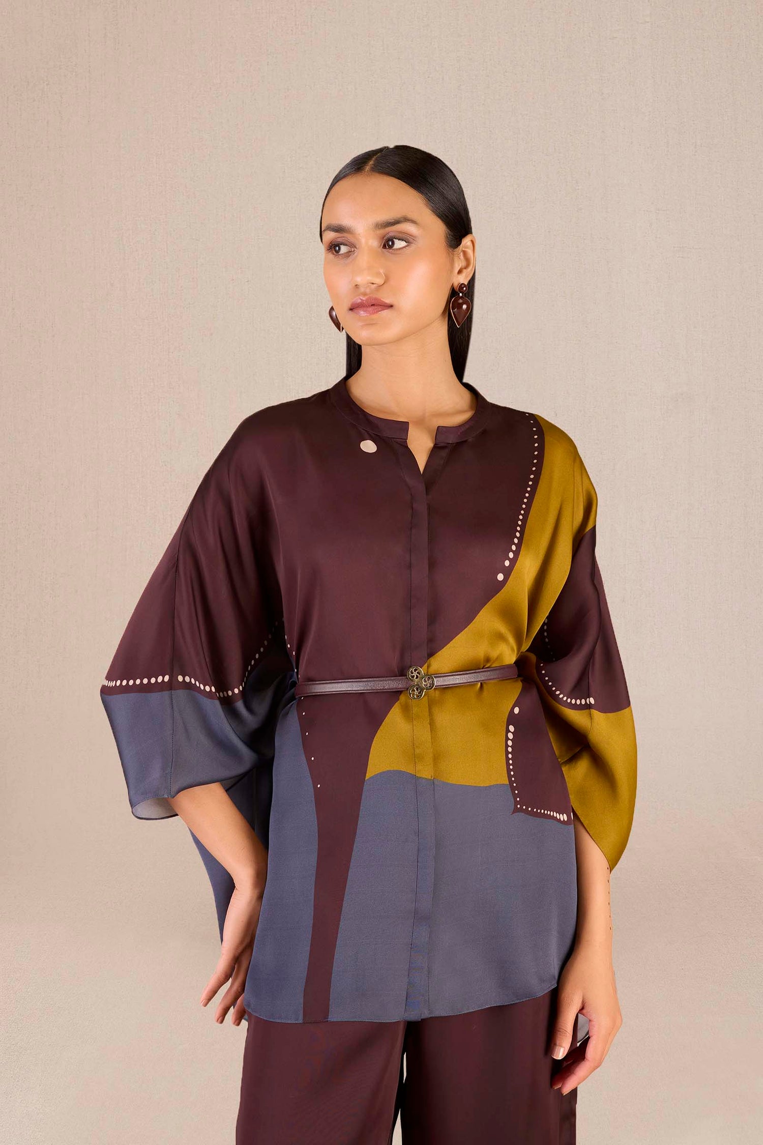 Organza Amalie Shirt Set – Red