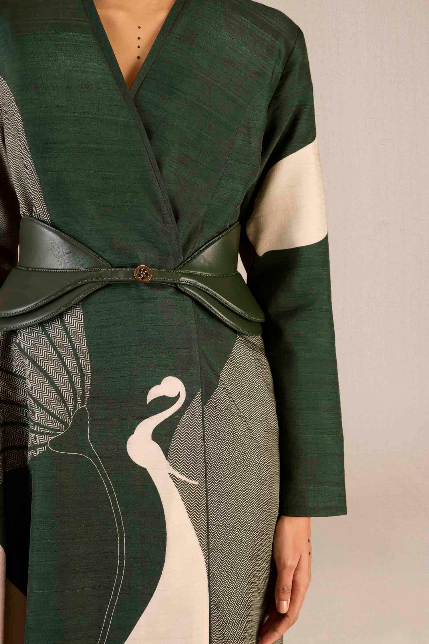 Silk Serena Jacket Set – Green