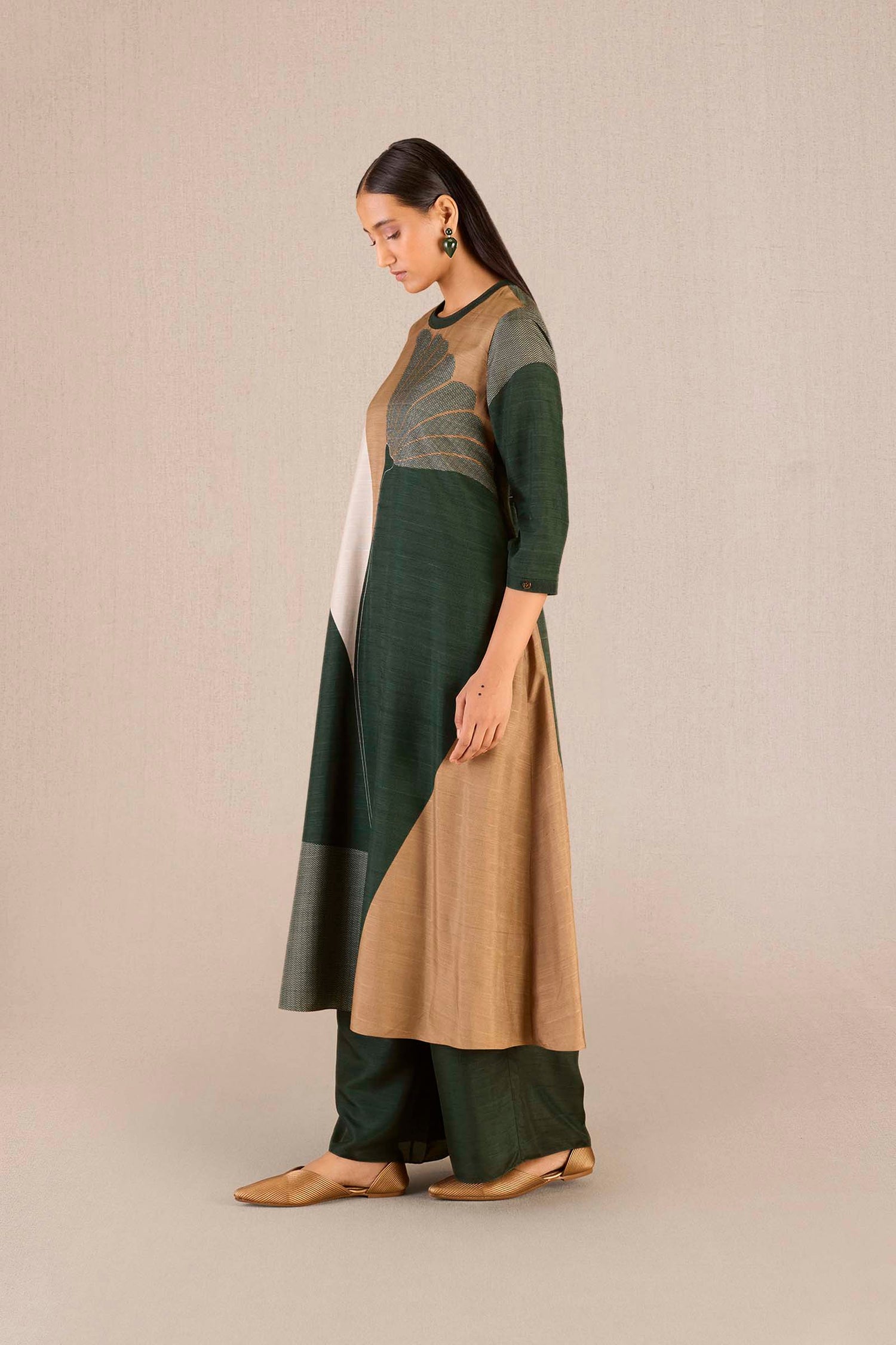 Silk Sahira Kurta Set – Green