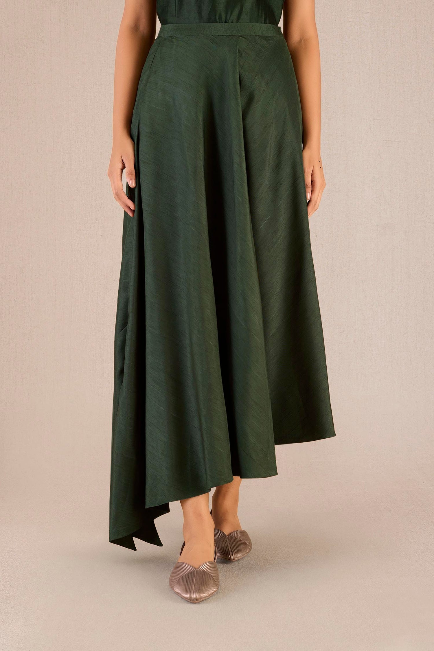 Silk Serena Jacket Set – Green