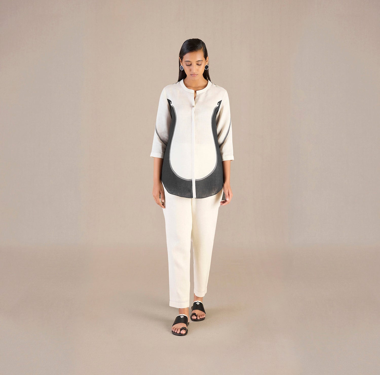 Linen Liyana Shirt Set – Ivory