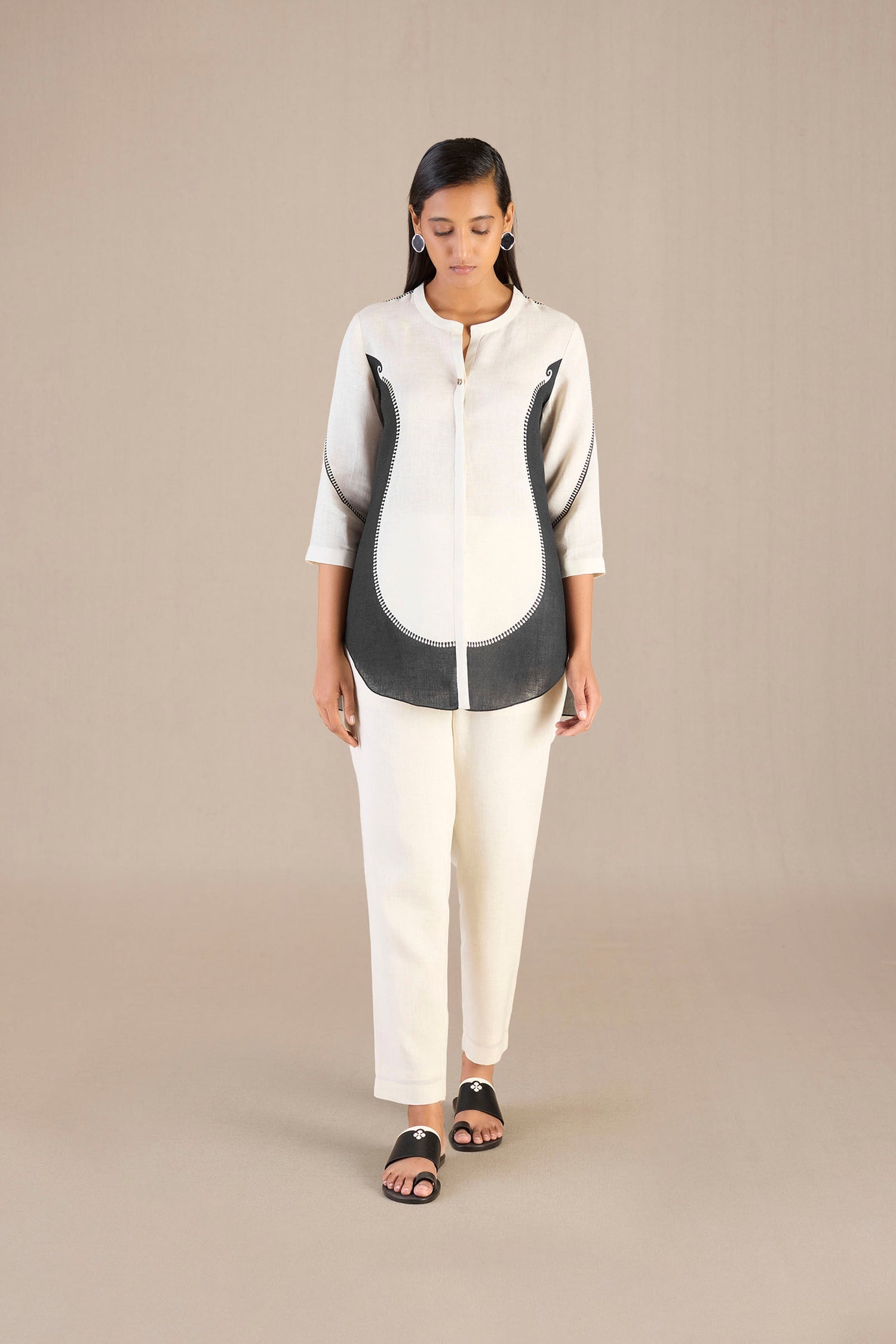 Linen Liyana Shirt Set – Ivory