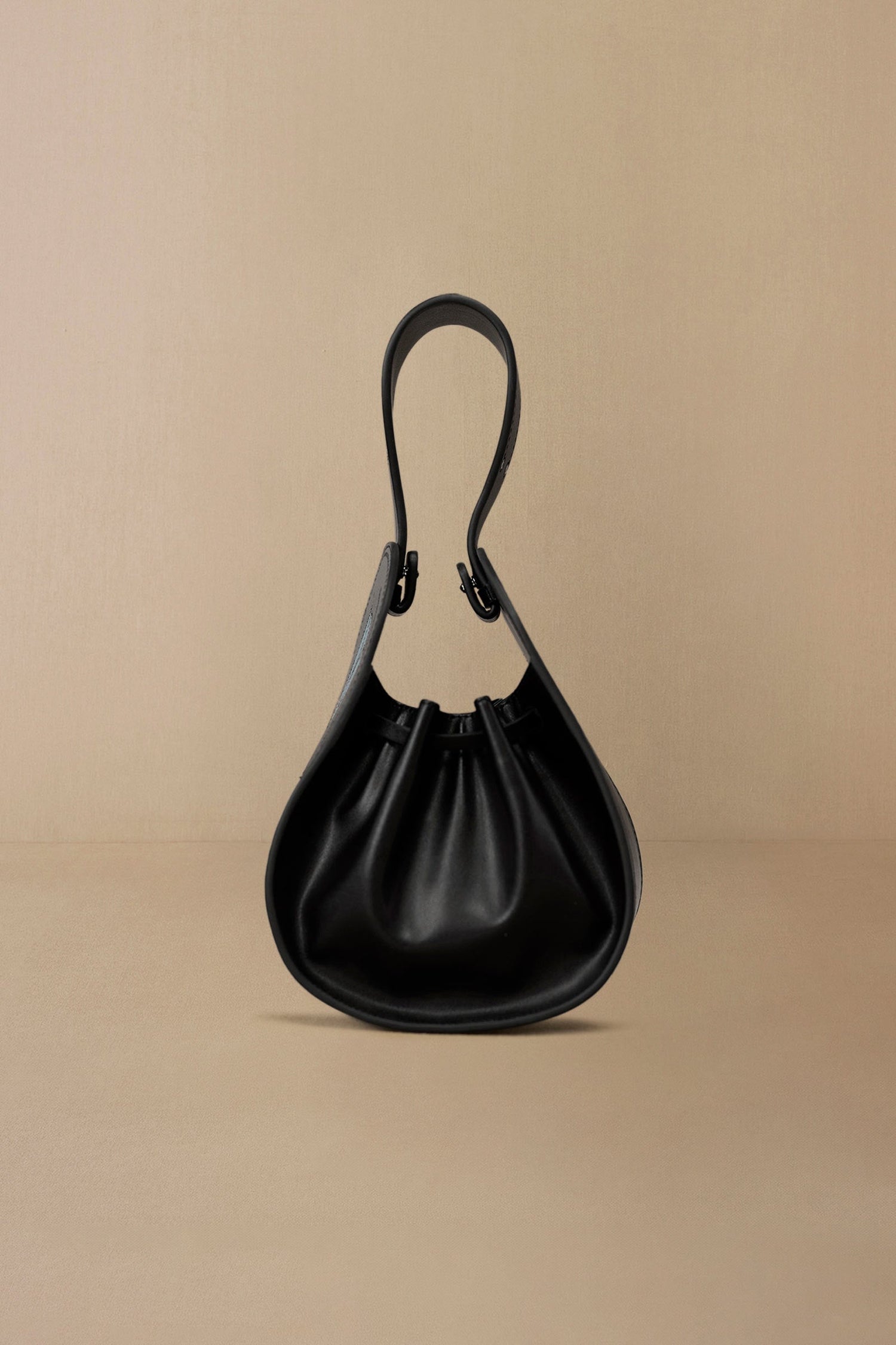 Faux Leather Zyra Wristlet – Black