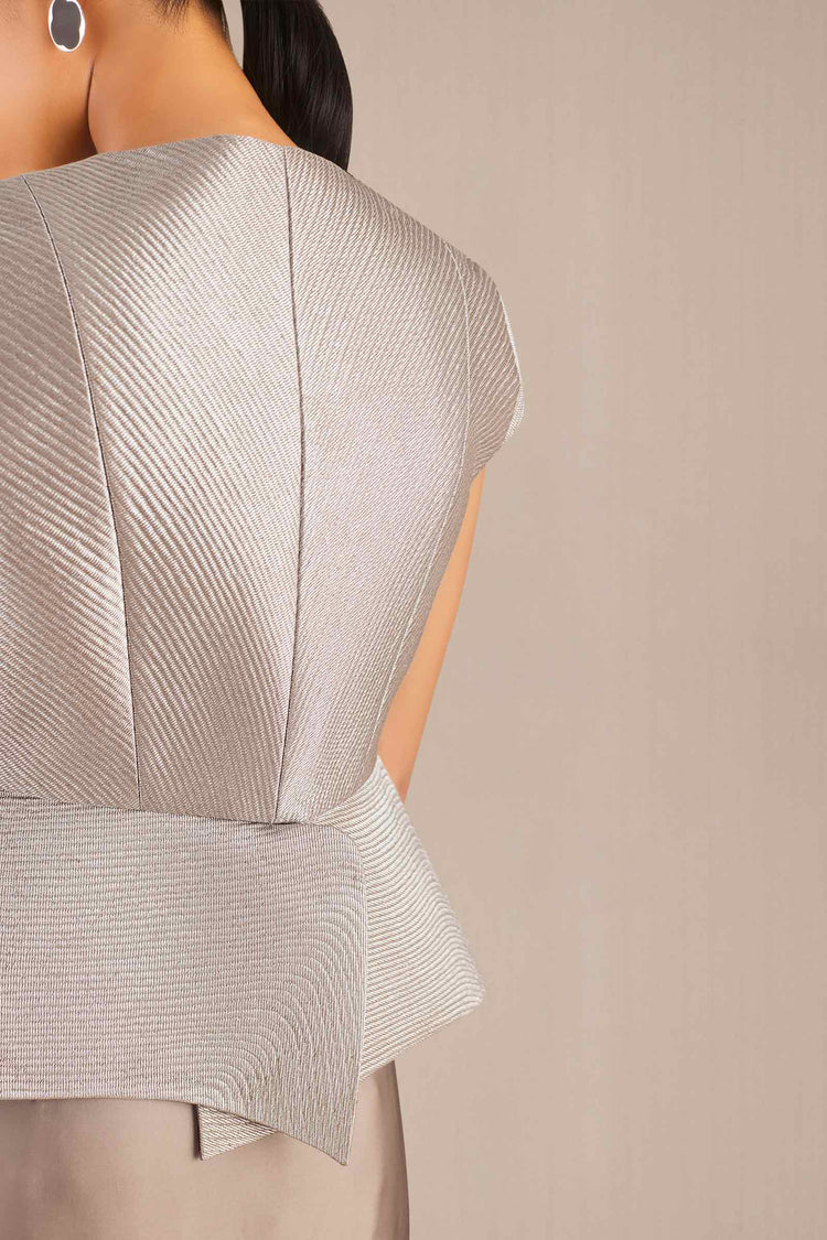 Esme Jacket Set - Metallic Silver