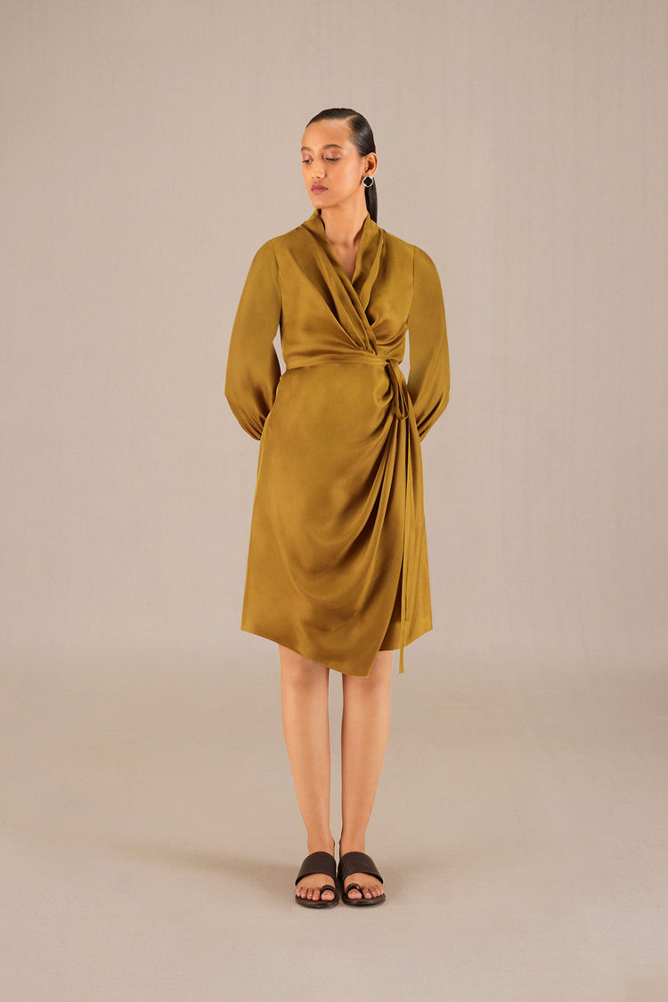 Neesa Short Dress - Camel