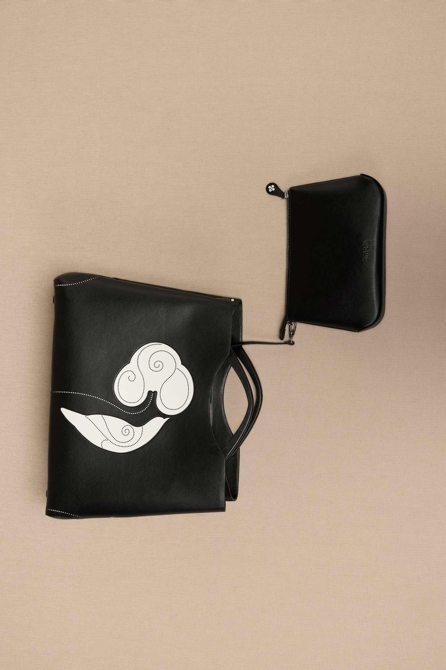 Faux Leather Dilbandi Tote Bag – Black