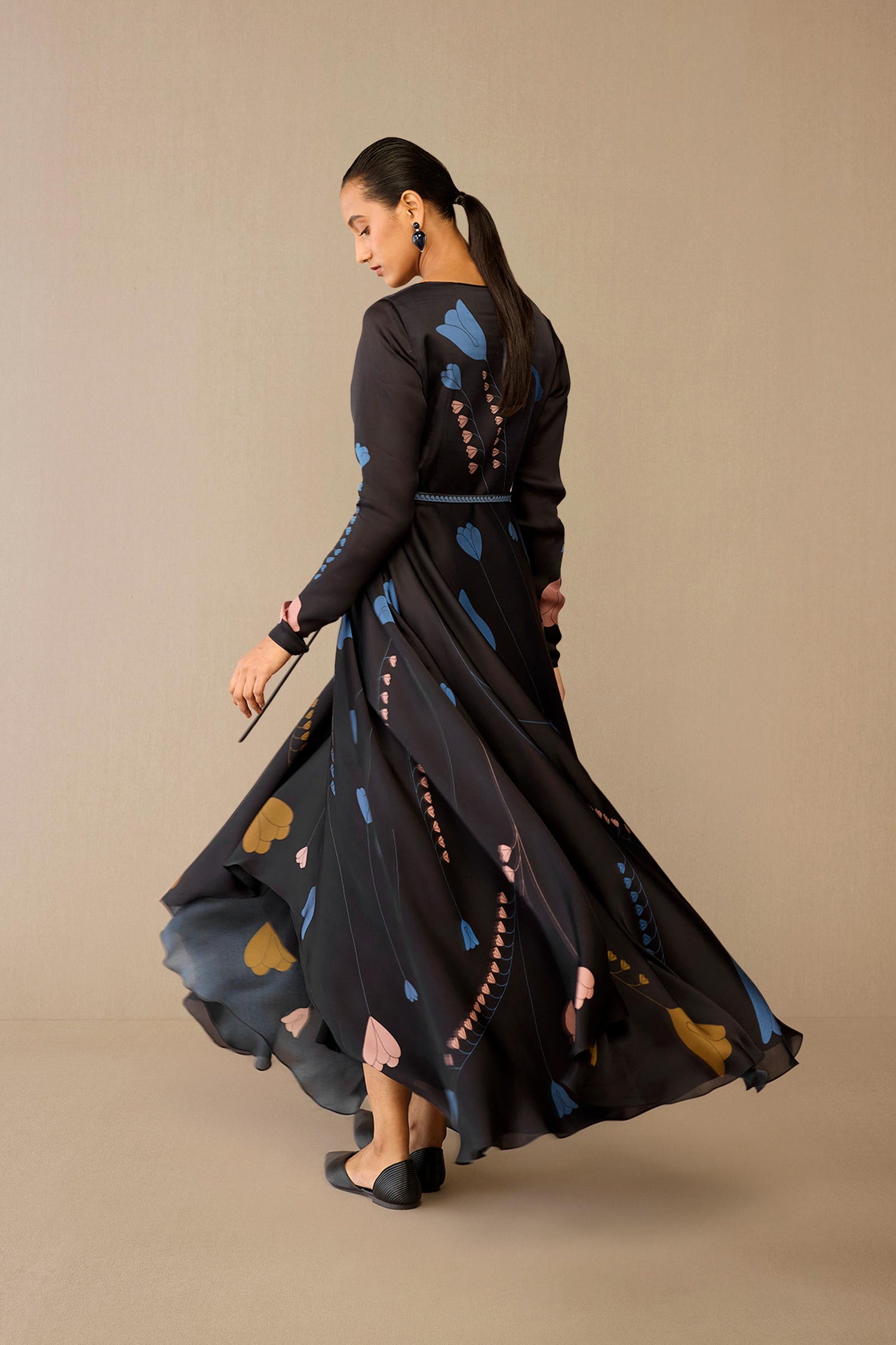 Organza Miraya Dress – Black