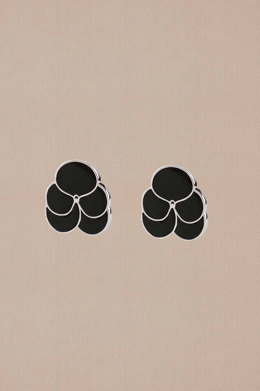 Enamel Ismat Earrings – Black
