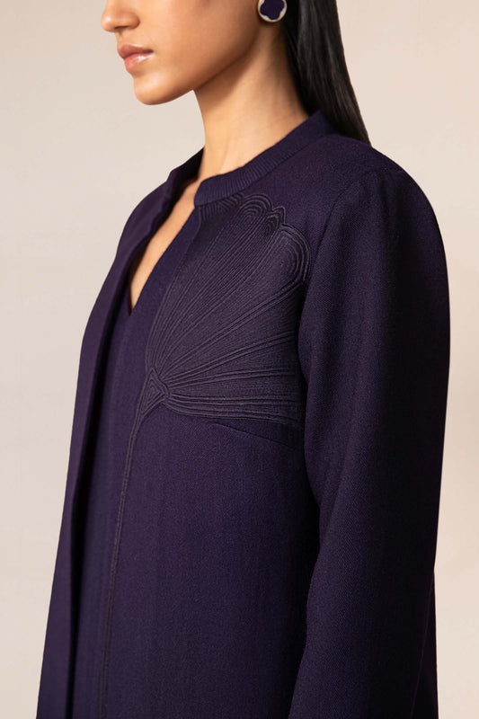Wool Mirana Jacket Set – Purple