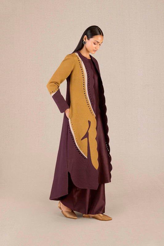 Chanderi Asira Abaya Set – Red