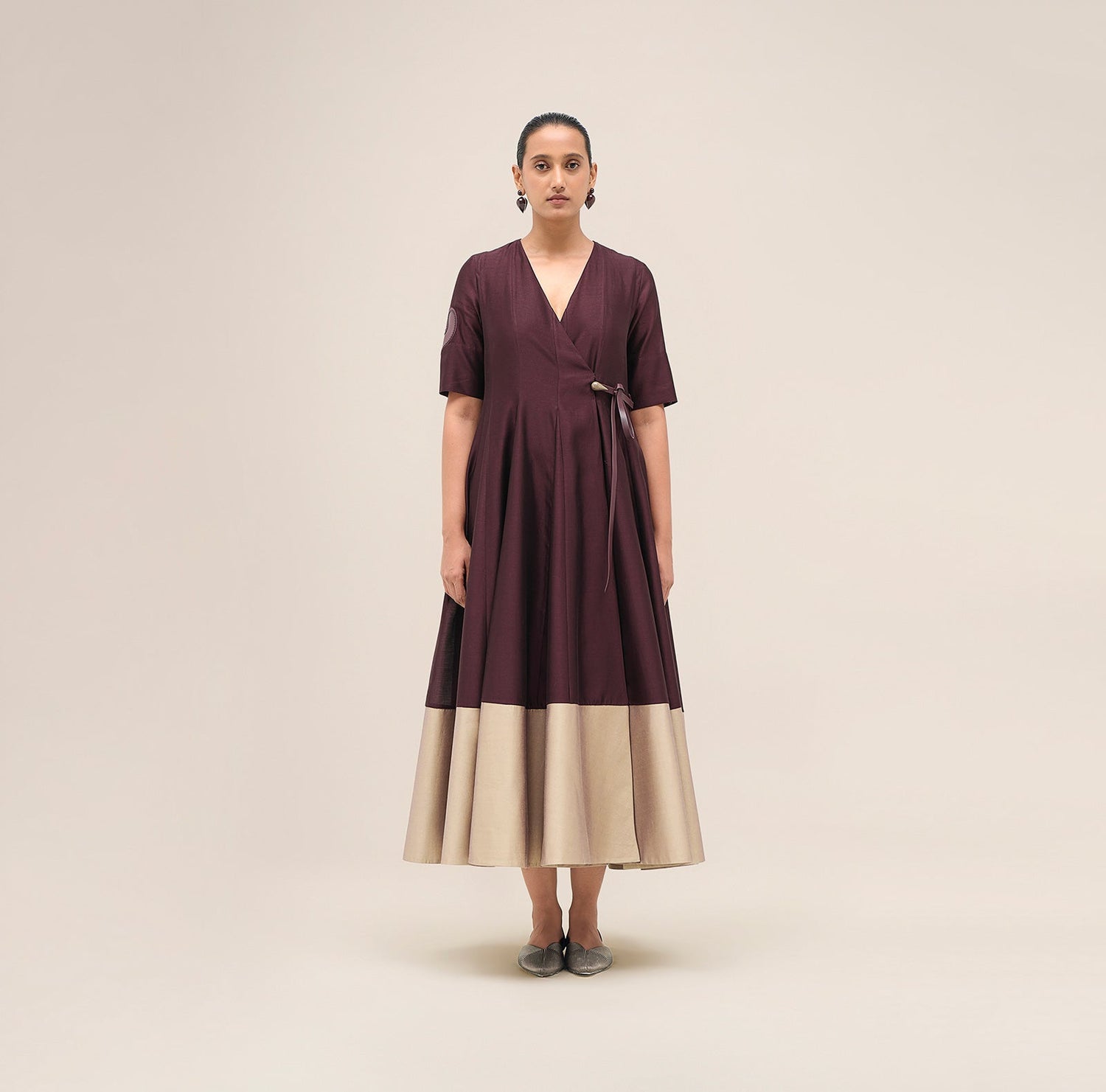  Chanderi Lara Dress – Red