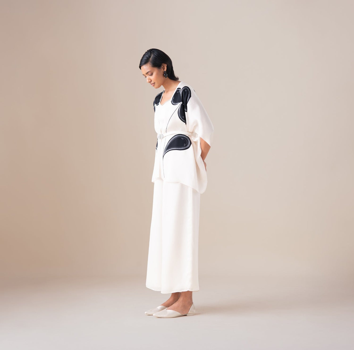  Silk Kanza Scarf – Ivory