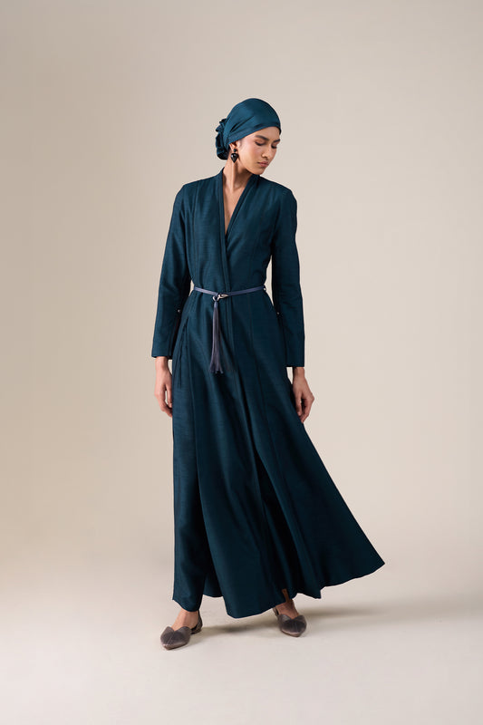 Silk Lev Jacket Set – Blue