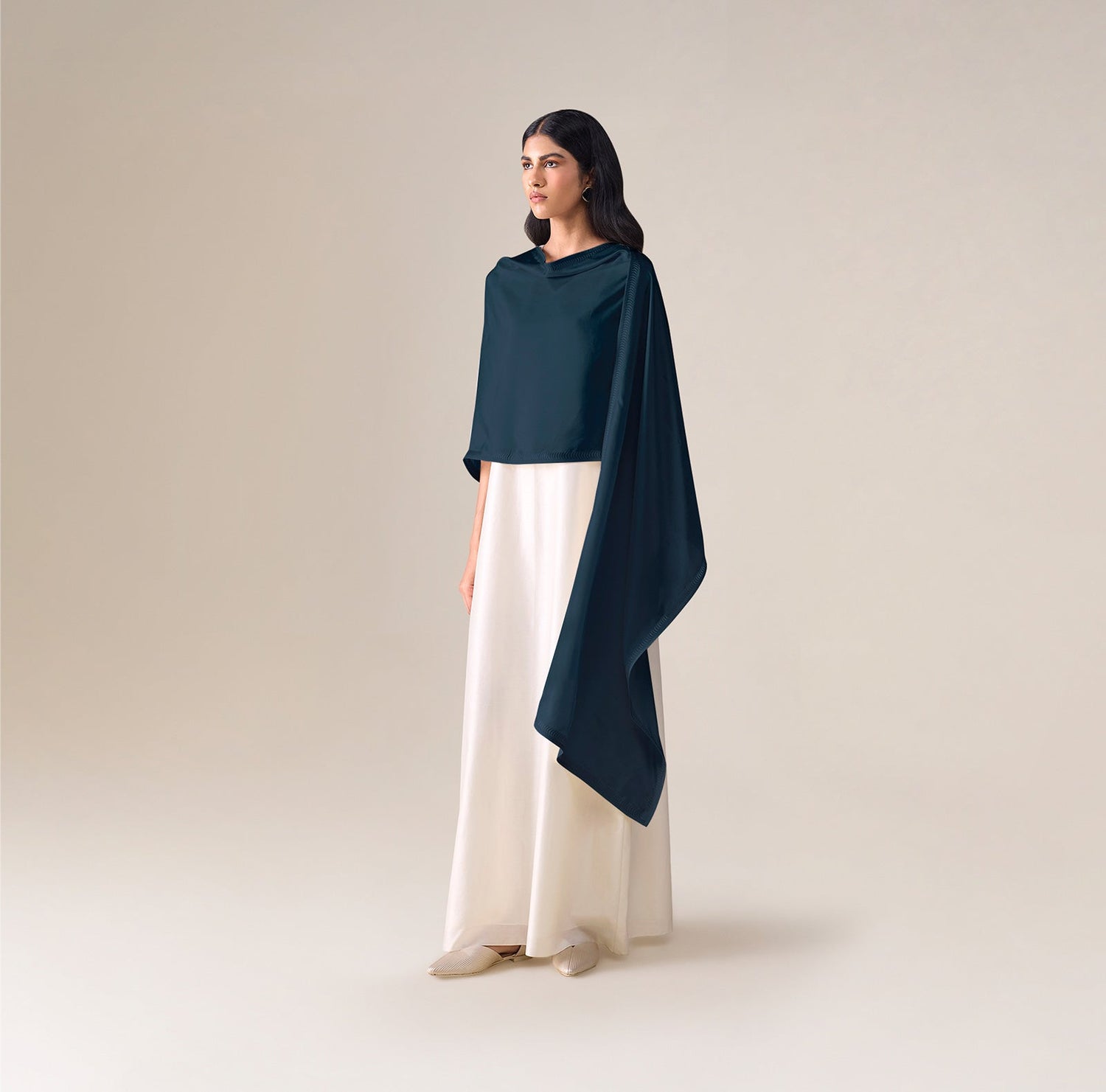  Organza Floris Scarf – Blue