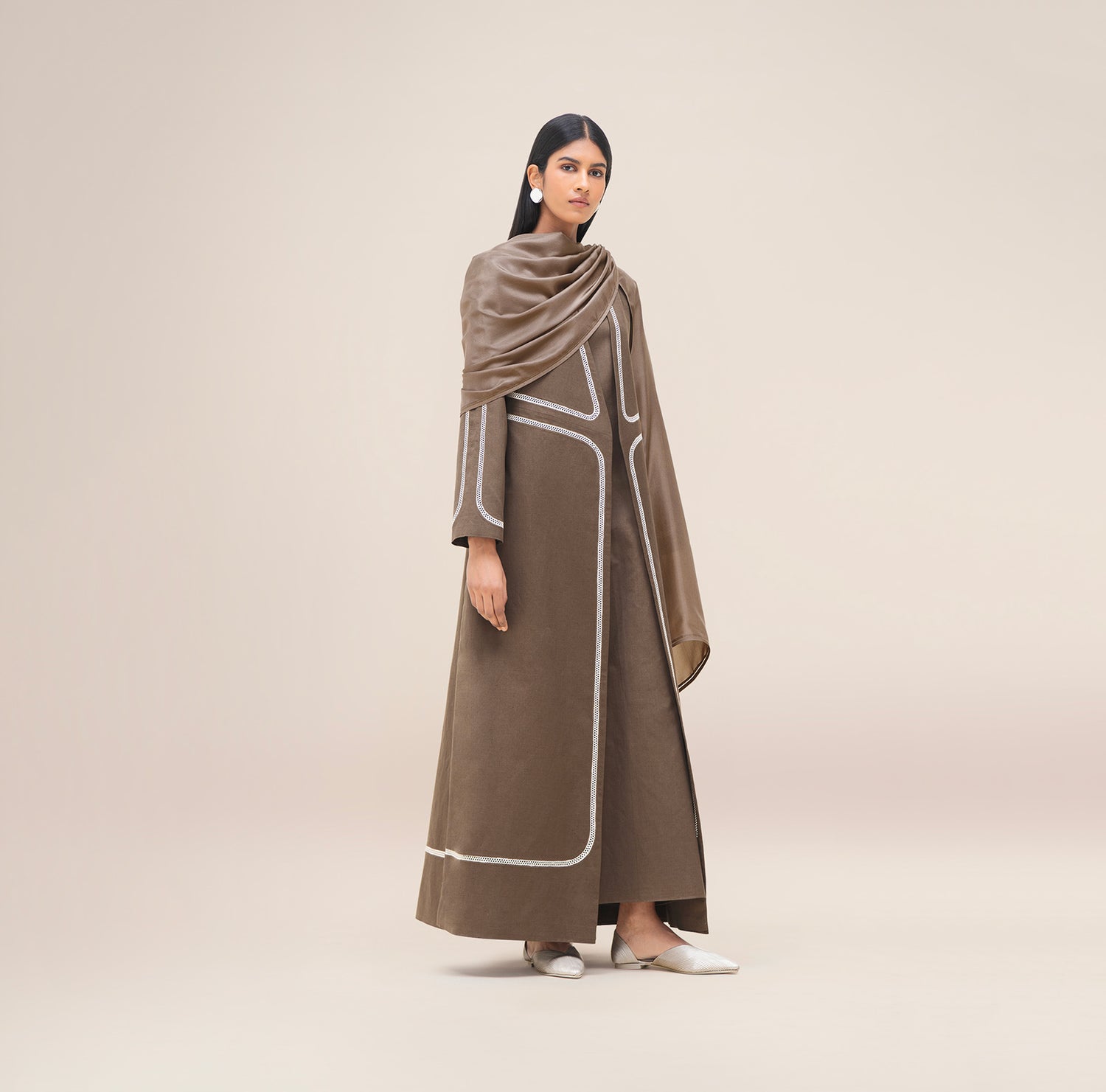  Silk Sultana Scarf – Brown