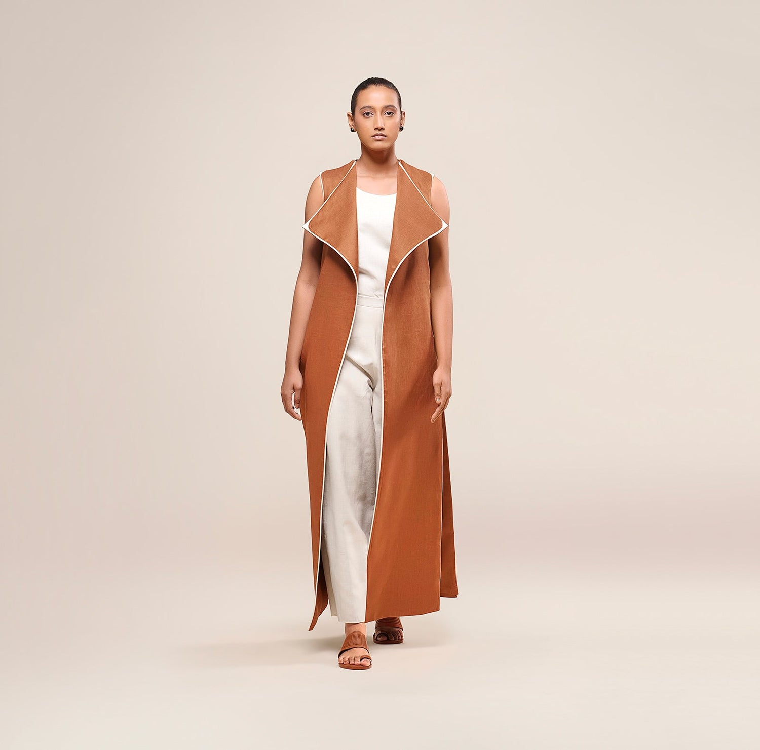  Linen Nuria Jacket – Beige