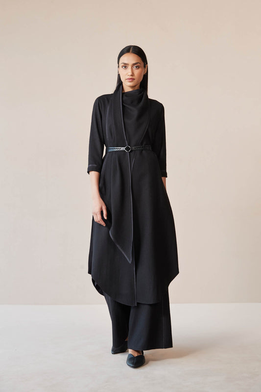 Wool Razan Tunic Set – Black