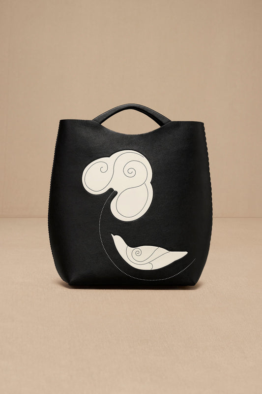 Faux Leather Dilmeet Tote Bag – Black