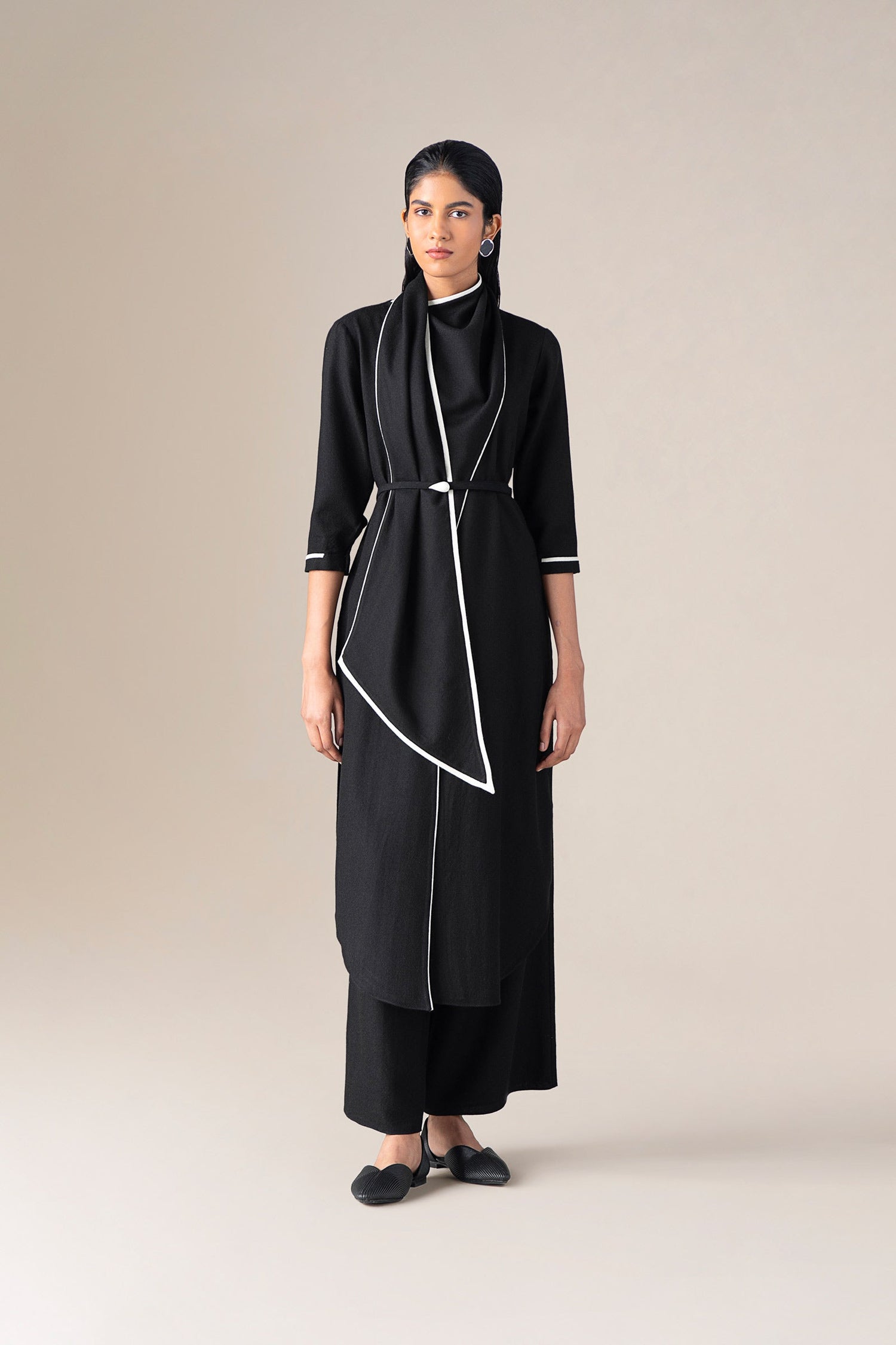  Wool Rezan Tunic Set – Black