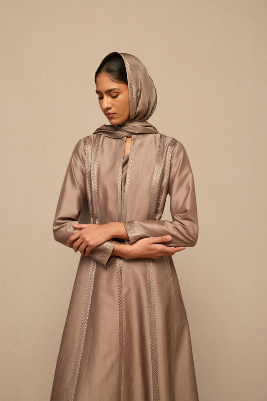 Silk Qabil Scarf – Grey