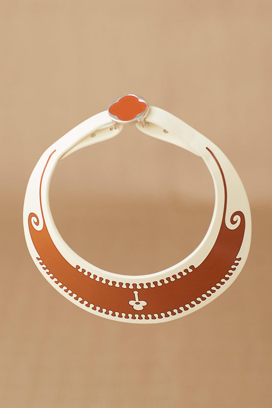 Faux Leather Ruhi Hasli – Orange