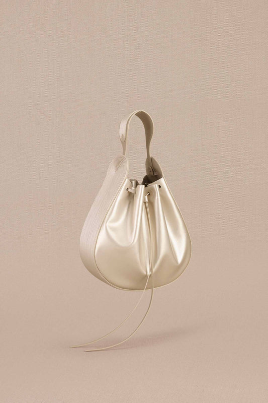 Faux Leather Haya Bucket Bag – Metallics