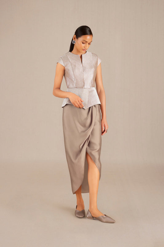 Silk Esme Jacket Set – Metallics