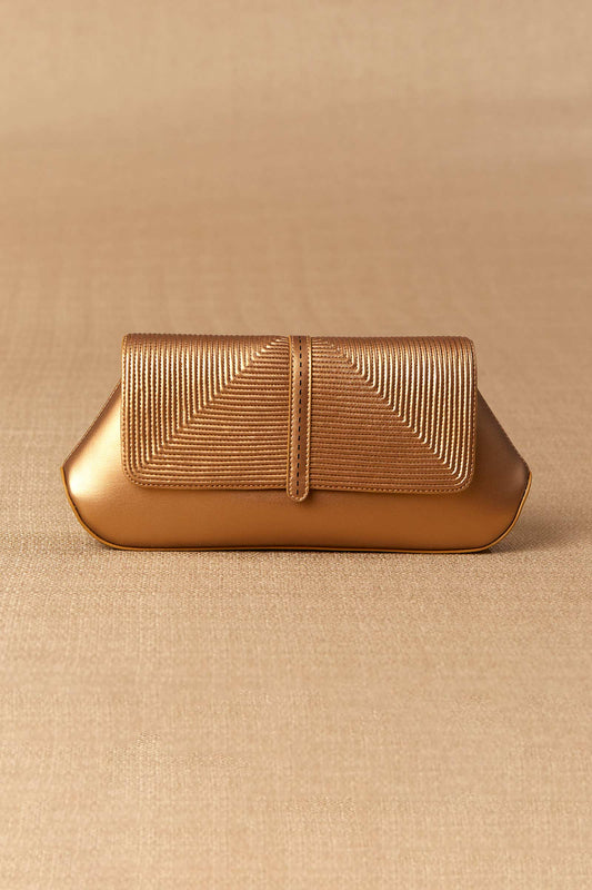 Faux Leather Izrah Clutch – Metallics