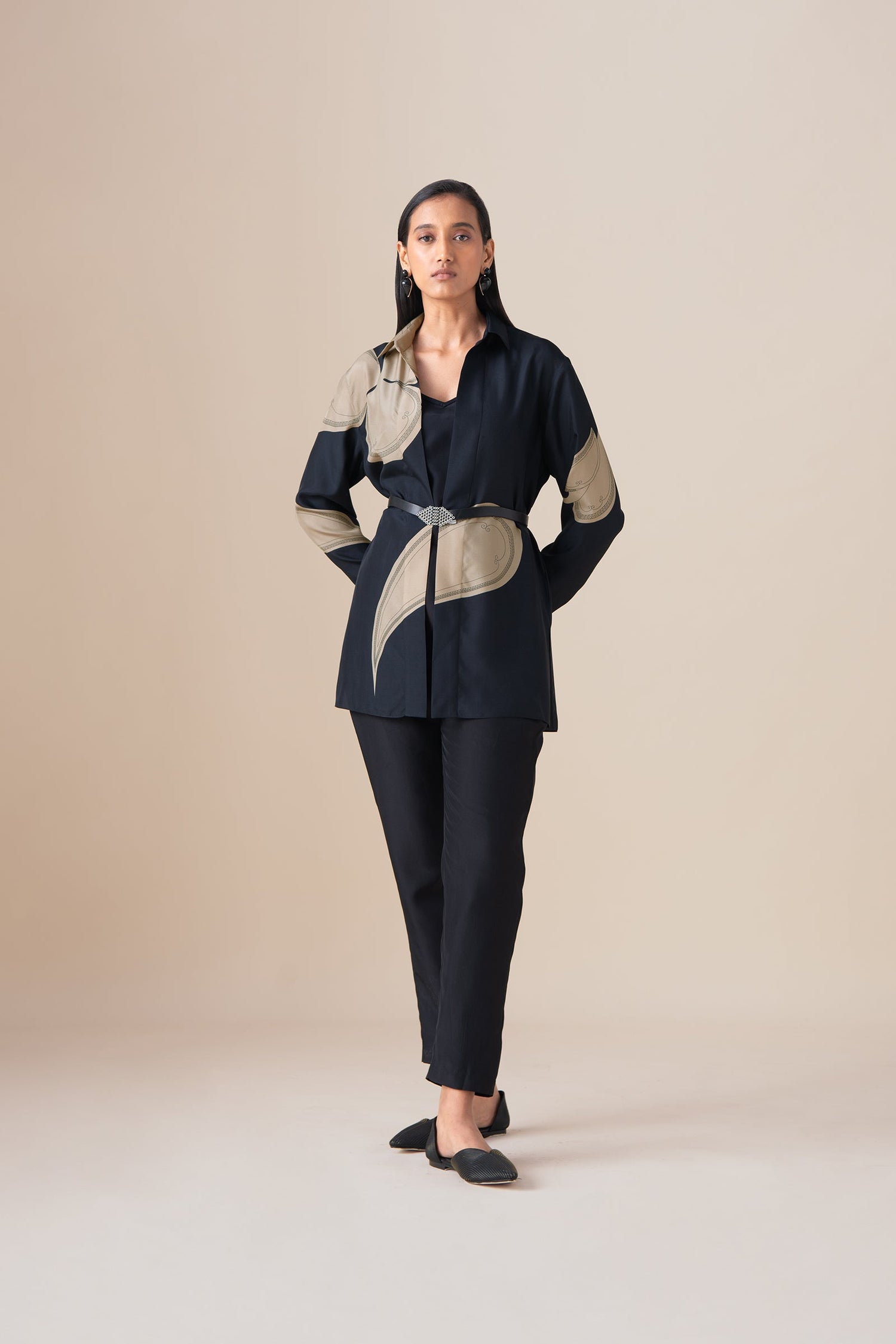  Habutai Arin Shirt – Black