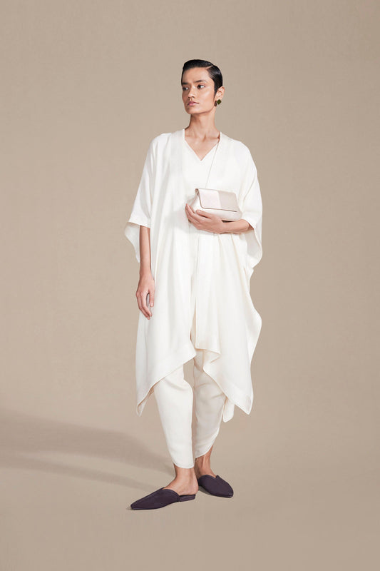 Wool Adarah Cape Set – Ivory