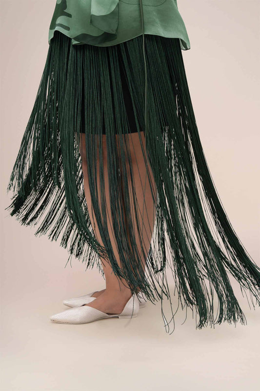 Cupro Hania Skirt – Green
