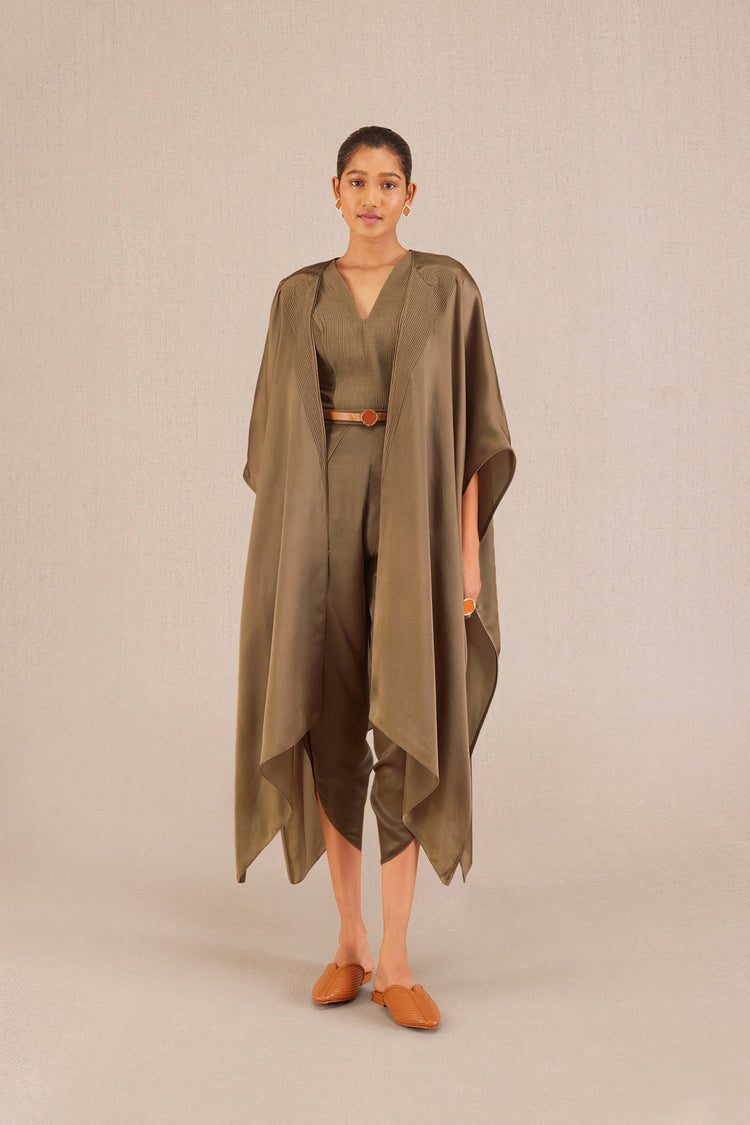 Nyra Cape Set - Taupe