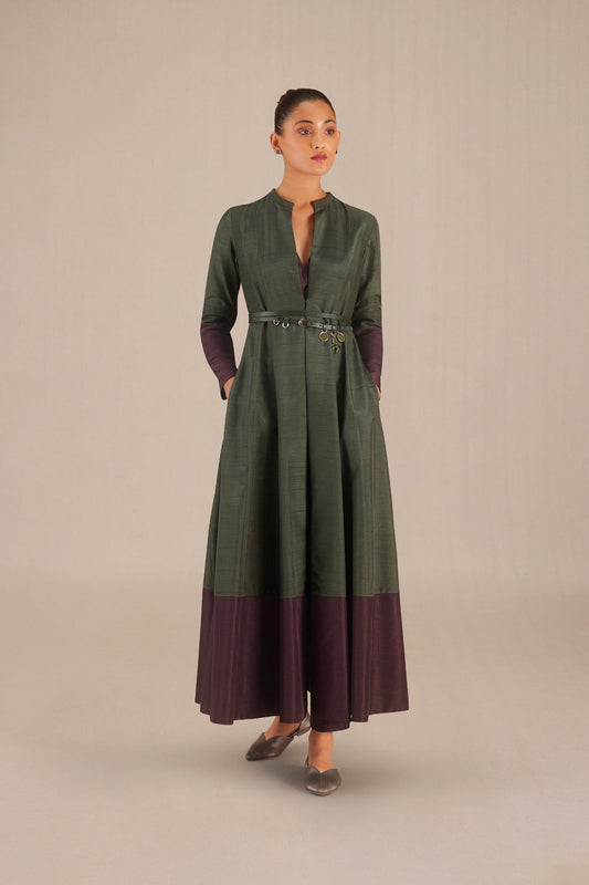 Silk Zahra Abaya Set – Green