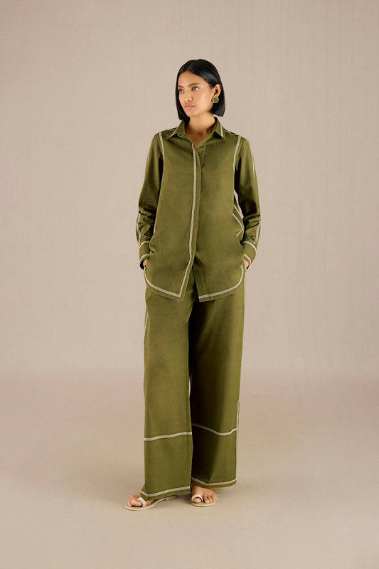 Khadi Meg Shirt Set – Green