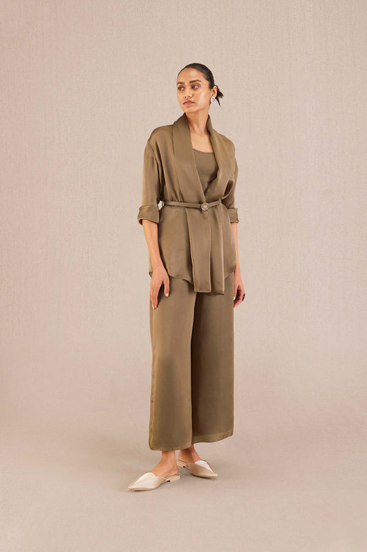 Organza Mana Throw Set – Beige