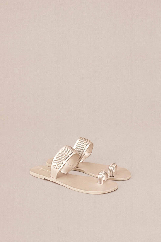 Faux Leather Renya Slip Ons – Metallics