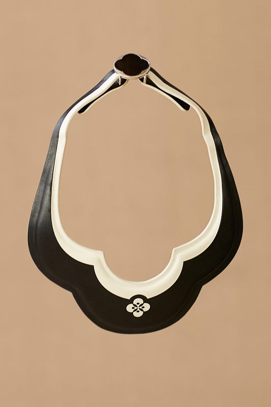 Faux Leather Nida Neck Piece – Black