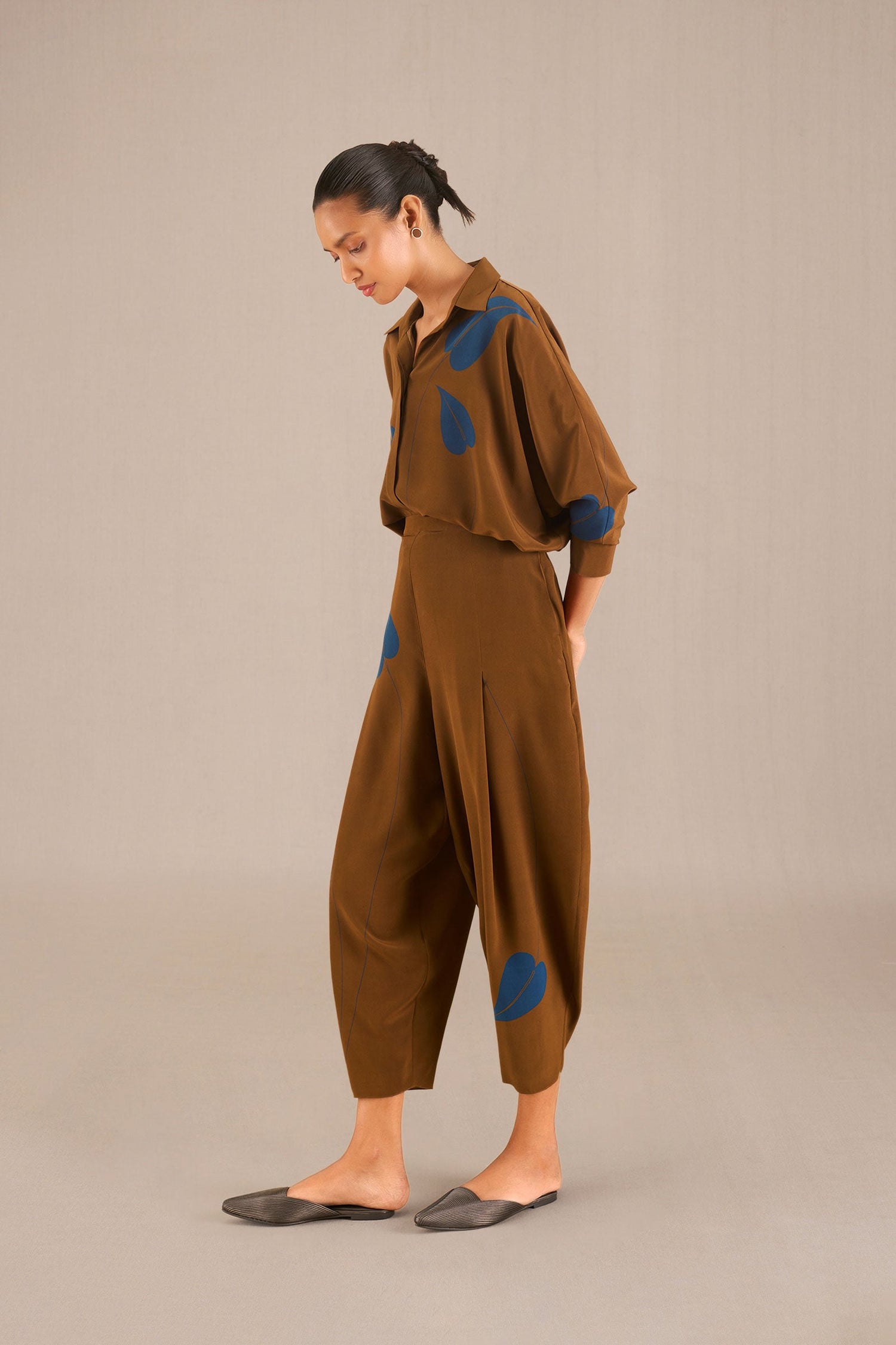 Salma Co Ord Shirt Set - Clay 