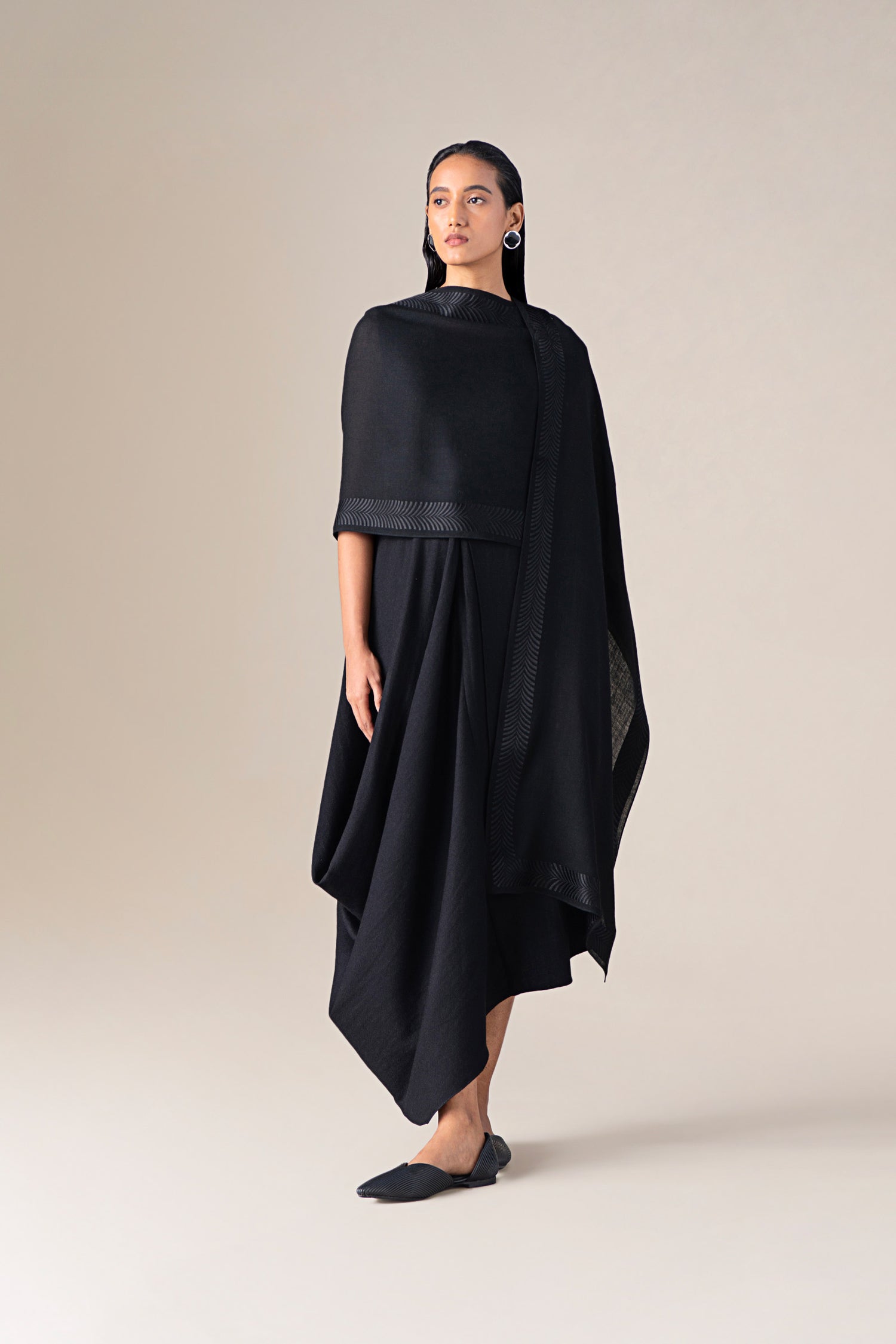  Wool Naomi Scarf – Black