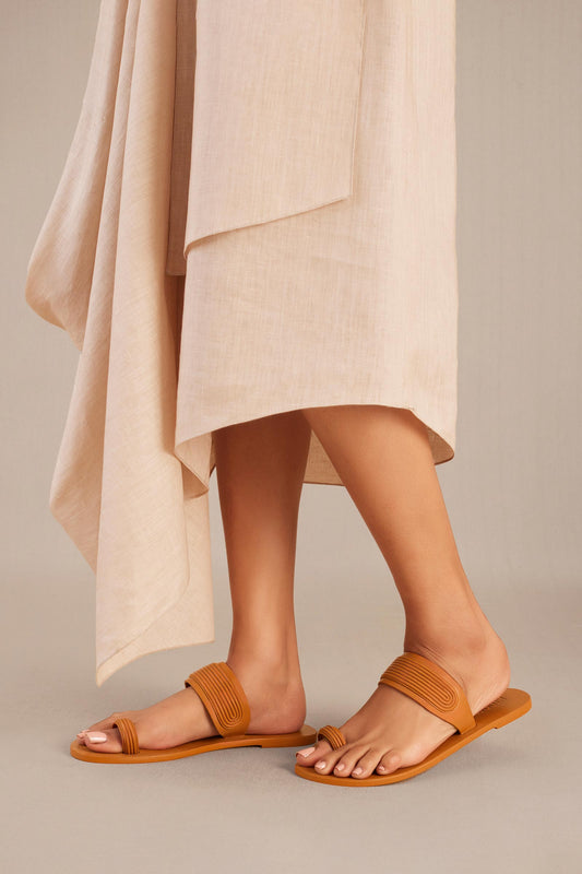 Faux Leather Eden Slip-ons – Beige