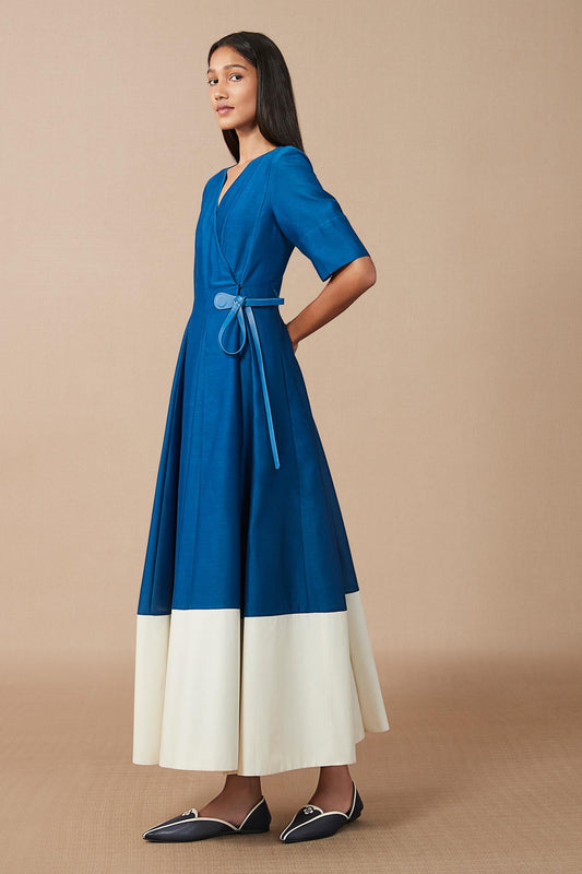 Chanderi Alizeh Dress – Blue
