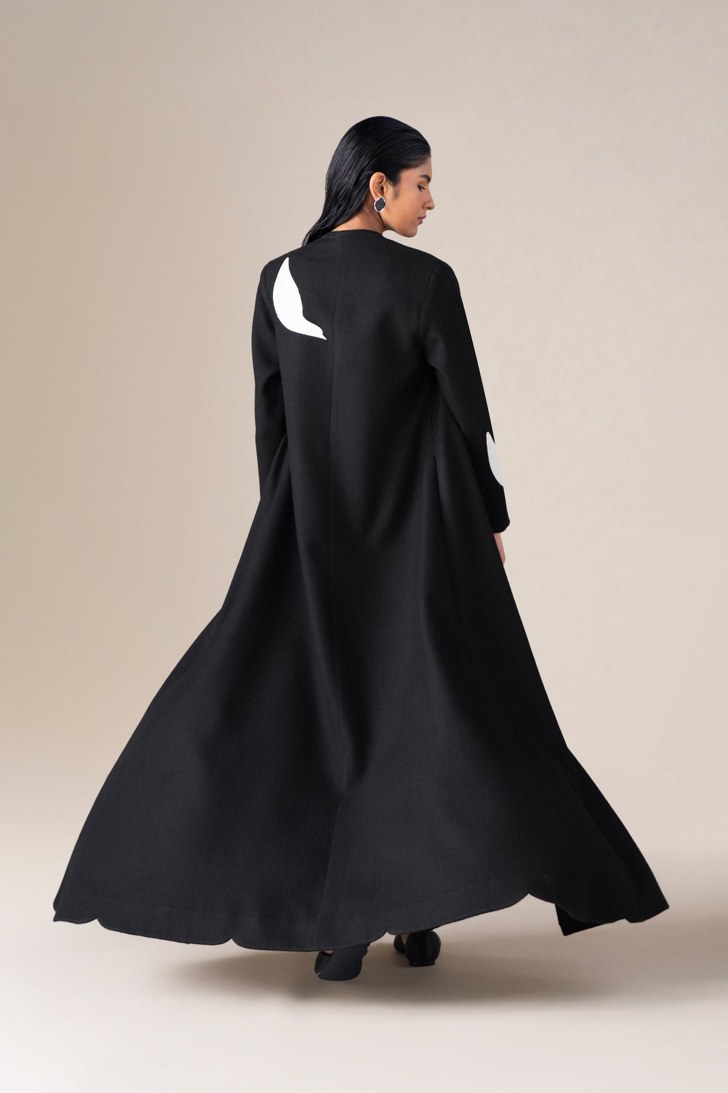  Wool Beira Abaya Set – Black