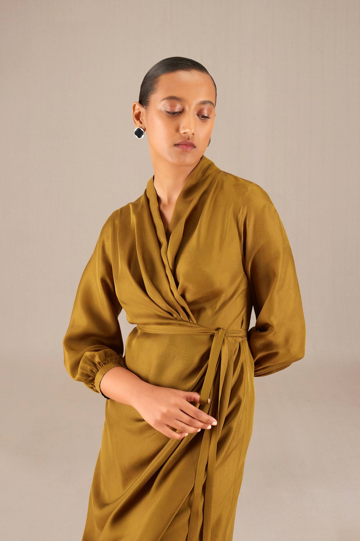 Neesa Short Dress - Camel 