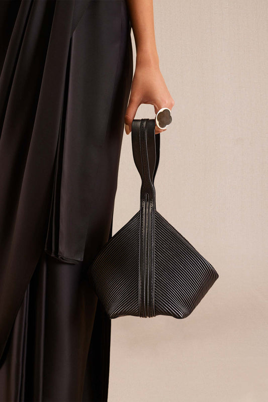 Faux Leather Ruh Bag – Black