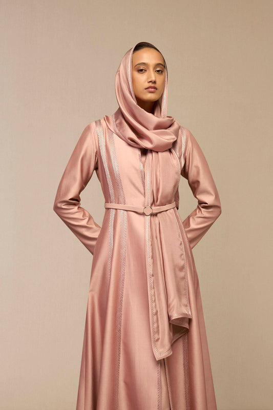 Silk Qabil Scarf – Pink