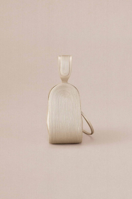 Faux Leather Nésara Bucket Bag – Metallics