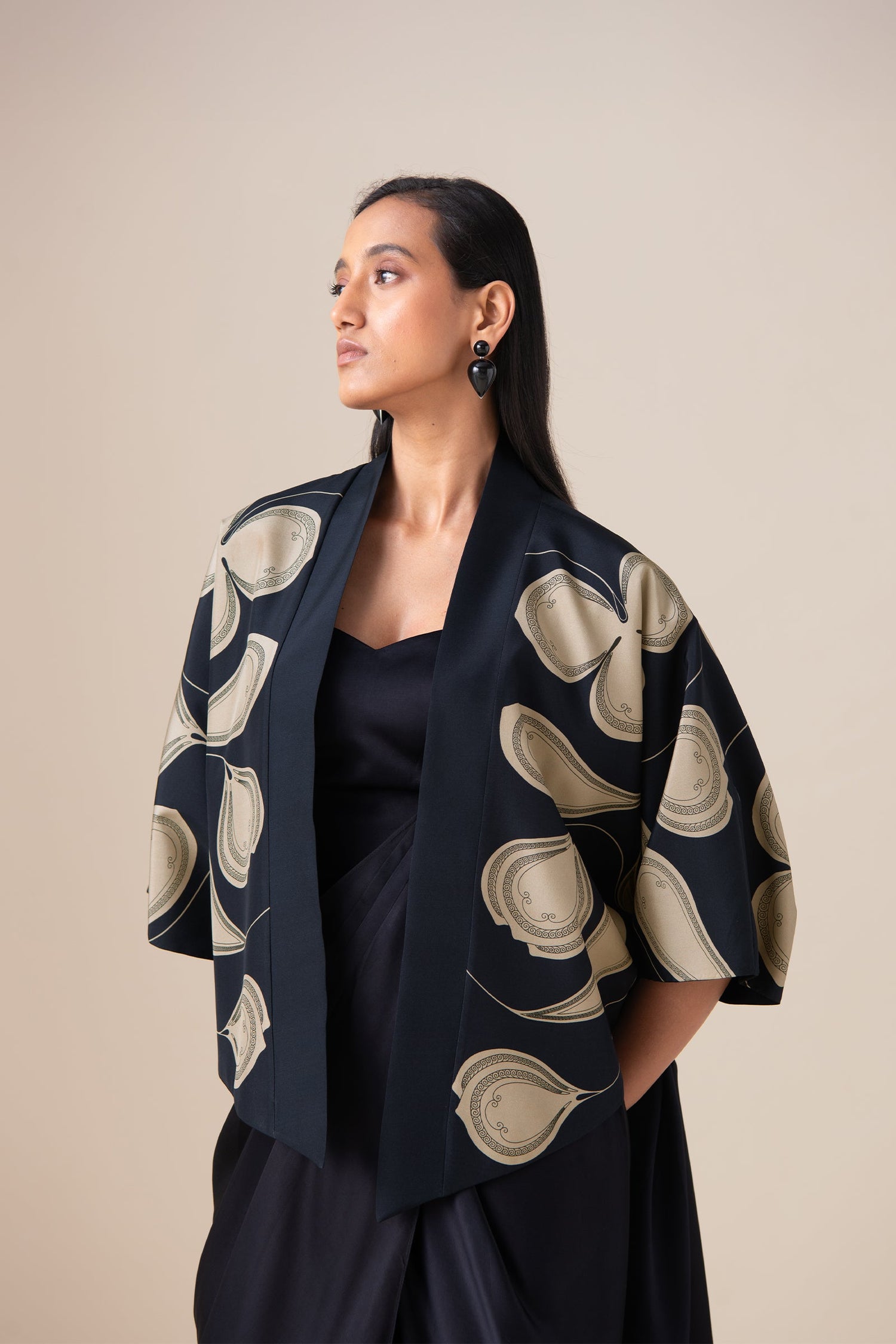  Habutai Sidra Jacket – Black